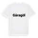 White t-shirt med Gåragöl fetstil t-shirt