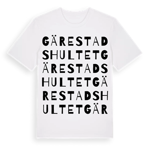Gärestadshultet ordlek t-shirt – ekologisk bomull t-shirt från Pinshirt