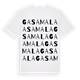 White t-shirt med Gasamala ordlek t-shirt