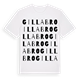 White t-shirt med Gillabro ordlek t-shirt