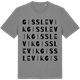 Mid Heather Gray t-shirt med Gisslevik ordlek t-shirt