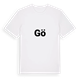 White t-shirt med Gö fetstil t-shirt