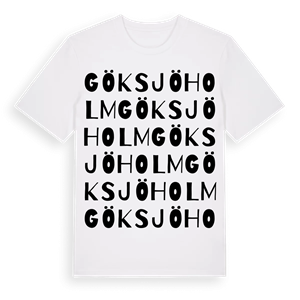 Göksjöholm ordlek t-shirt – ekologisk bomull t-shirt från Pinshirt