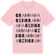 Pink Cotton t-shirt med Grammahagen ordlek t-shirt