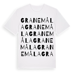 Granemåla ordlek t-shirt – ekologisk bomull t-shirt från Pinshirt