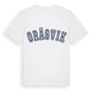 Gräsvik college t-shirt – ekologisk bomull t-shirt från Pinshirt