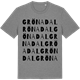 Mid Heather Gray t-shirt med Grönadal ordlek t-shirt