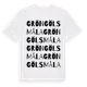 White t-shirt med Gröngölsmåla ordlek t-shirt
