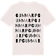 Vintage White t-shirt med Gummarp ordlek t-shirt