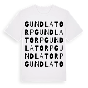Gundlatorp ordlek t-shirt – ekologisk bomull t-shirt från Pinshirt