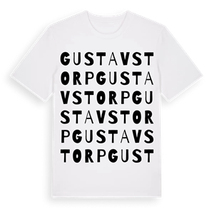 Gustavstorp ordlek t-shirt – ekologisk bomull t-shirt från Pinshirt