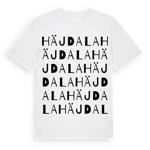Häjdala ordlek t-shirt – ekologisk bomull t-shirt från Pinshirt