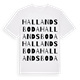 White t-shirt med Hallandsboda ordlek t-shirt