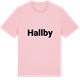 Pink Cotton t-shirt med Hallby fetstil t-shirt