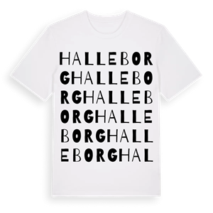 Halleborg ordlek t-shirt – ekologisk bomull t-shirt från Pinshirt