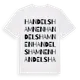 White t-shirt med Handelshamnen ordlek t-shirt
