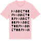 Pink Cotton t-shirt med Hannetorp ordlek t-shirt