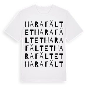 Harafältet ordlek t-shirt – ekologisk bomull t-shirt från Pinshirt