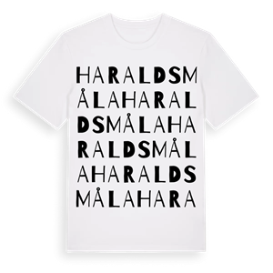 Haraldsmåla ordlek t-shirt – ekologisk bomull t-shirt från Pinshirt