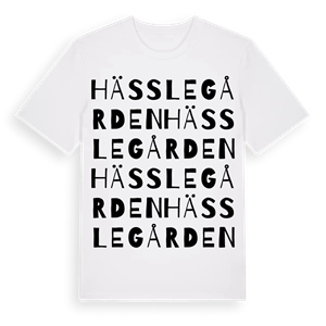Hässlegården ordlek t-shirt – ekologisk bomull t-shirt från Pinshirt