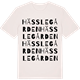Vintage White t-shirt med Hässlegården ordlek t-shirt