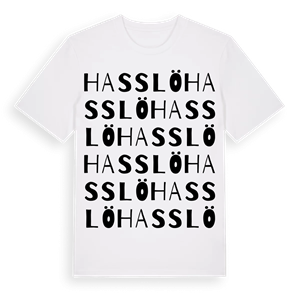 Hasslö ordlek t-shirt – ekologisk bomull t-shirt från Pinshirt