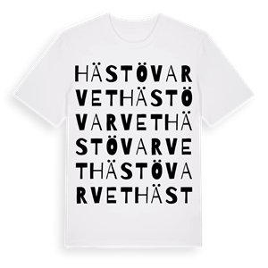 Hästövarvet ordlek t-shirt – ekologisk bomull t-shirt från Pinshirt