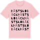 Pink Cotton t-shirt med Hästskobäck ordlek t-shirt