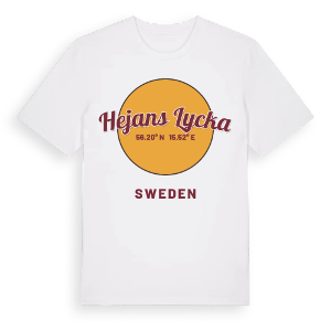 Hejans Lycka cirkel t-shirt – ekologisk bomull t-shirt från Pinshirt