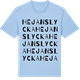 Blue Soul t-shirt med Hejans Lycka ordlek t-shirt