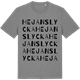 Mid Heather Gray t-shirt med Hejans Lycka ordlek t-shirt