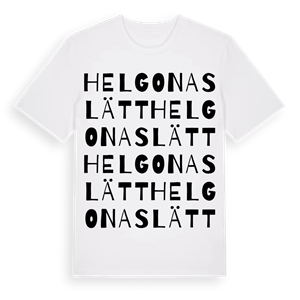 Helgonaslätt ordlek t-shirt – ekologisk bomull t-shirt från Pinshirt