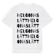 White t-shirt med Helgonaslätt ordlek t-shirt