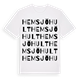 White t-shirt med Hemsjöhult ordlek t-shirt