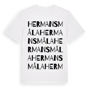 Hermansmåla ordlek t-shirt – ekologisk bomull t-shirt från Pinshirt