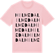 Pink Cotton t-shirt med Hilmedal ordlek t-shirt