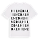 White t-shirt med Hilmedal ordlek t-shirt