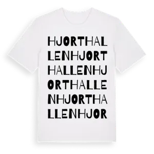 Hjorthallen ordlek t-shirt – ekologisk bomull t-shirt från Pinshirt