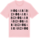 Pink Cotton t-shirt med Högabråne ordlek t-shirt