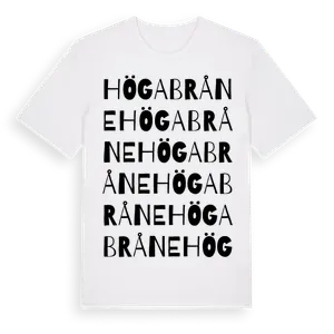 Högabråne ordlek t-shirt – ekologisk bomull t-shirt från Pinshirt
