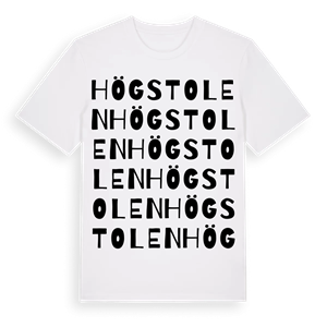 Högstolen ordlek t-shirt – ekologisk bomull t-shirt från Pinshirt