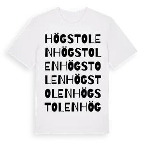 Högstolen ordlek t-shirt – ekologisk bomull t-shirt från Pinshirt