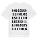 White t-shirt med Holgershill ordlek t-shirt