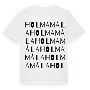 Holmamåla ordlek t-shirt – ekologisk bomull t-shirt från Pinshirt