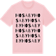 Pink Cotton t-shirt med Hosaby ordlek t-shirt
