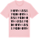 Pink Cotton t-shirt med Hovmansbygd ordlek t-shirt