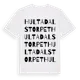 White t-shirt med Hultadalstorpet ordlek t-shirt