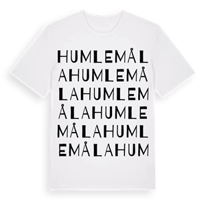 Humlemåla ordlek t-shirt – ekologisk bomull t-shirt från Pinshirt