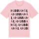 Pink Cotton t-shirt med Hunnamåla ordlek t-shirt
