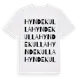 White t-shirt med Hyndekulla ordlek t-shirt